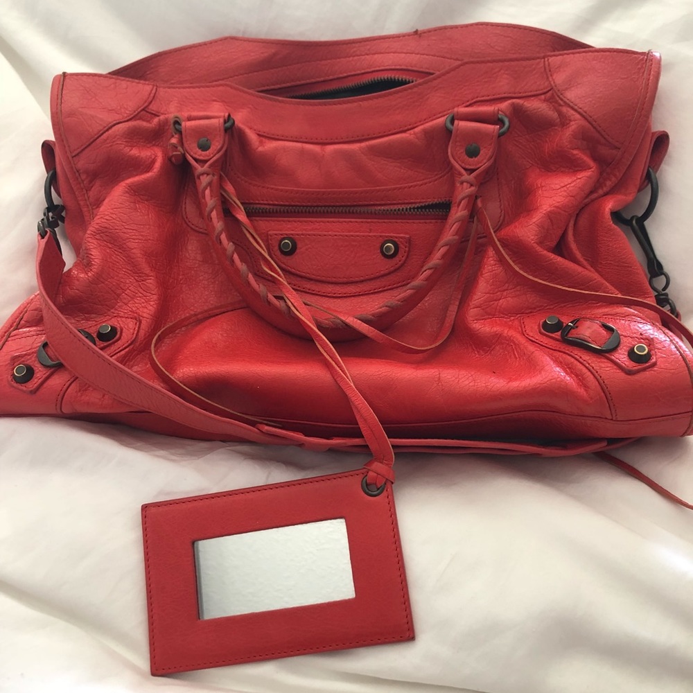 Balenciaga classic signature bag- orange!